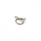 Sterling Silver 3D Coiled Rattle Snake Serpent Charm Western Nature