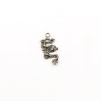 Sterling Silver Detailed Dragon Skeleton Charm for Him Fantasy Pendant – Antique Silver