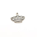 Sterling Silver Large Detailed Fancy Royal Crown Charm Queen Princess