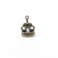 Sterling Silver Small Vintage Style 3D Fleur Di Lis Charm Pendant