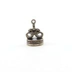 Sterling Silver Small Vintage Style 3D Fleur Di Lis Charm Pendant