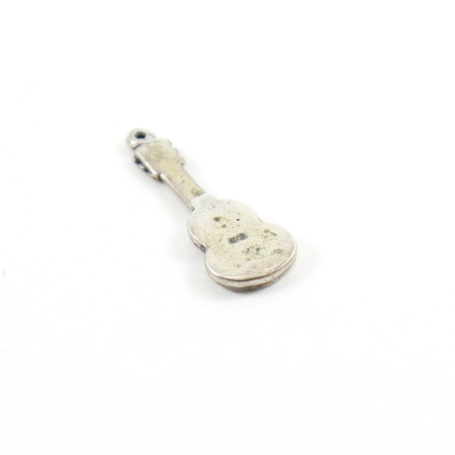 Sterling Silver Guitar Instrument Artist Singer Music Charm Pendant