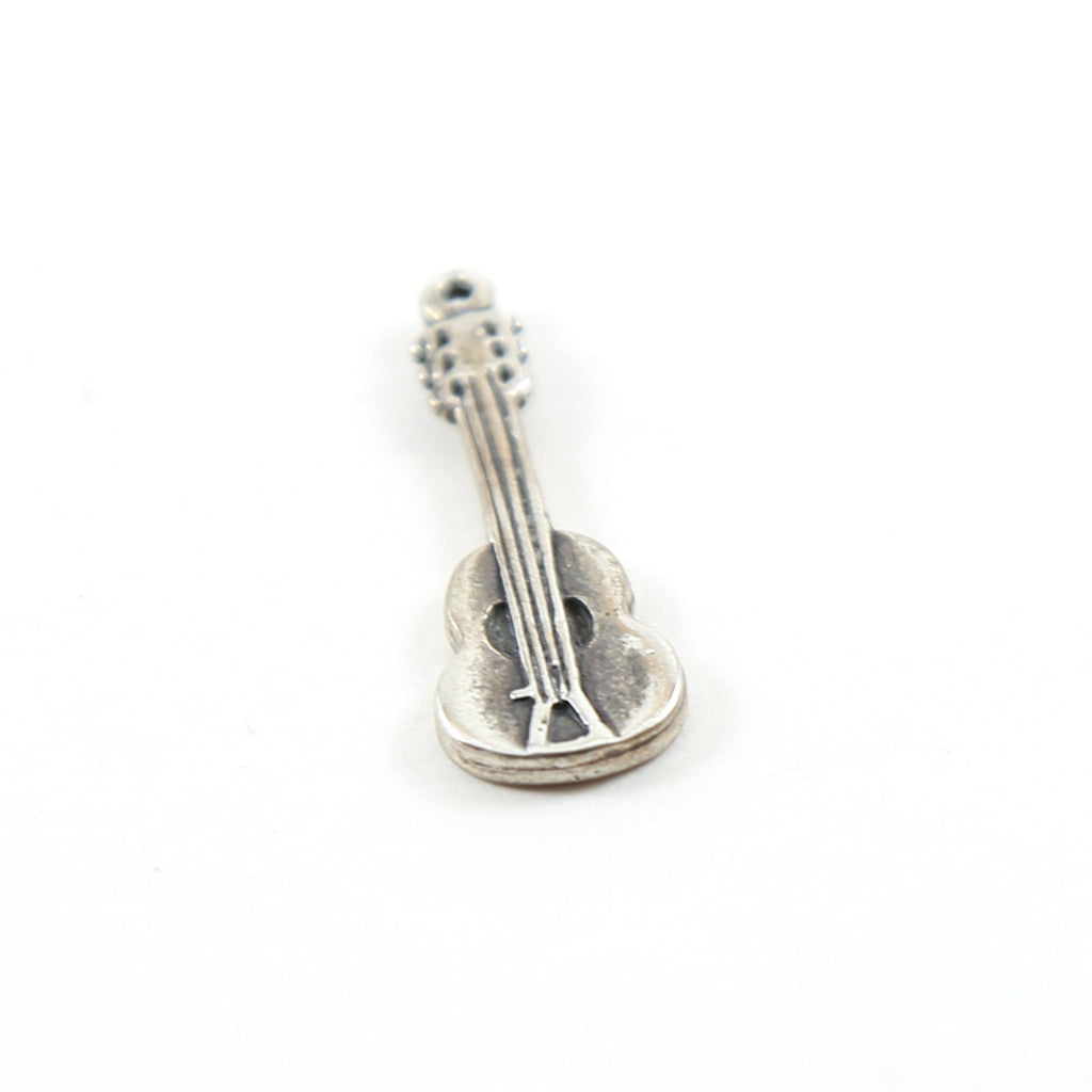 Sterling Silver Guitar Instrument Artist Singer Music Charm Pendant