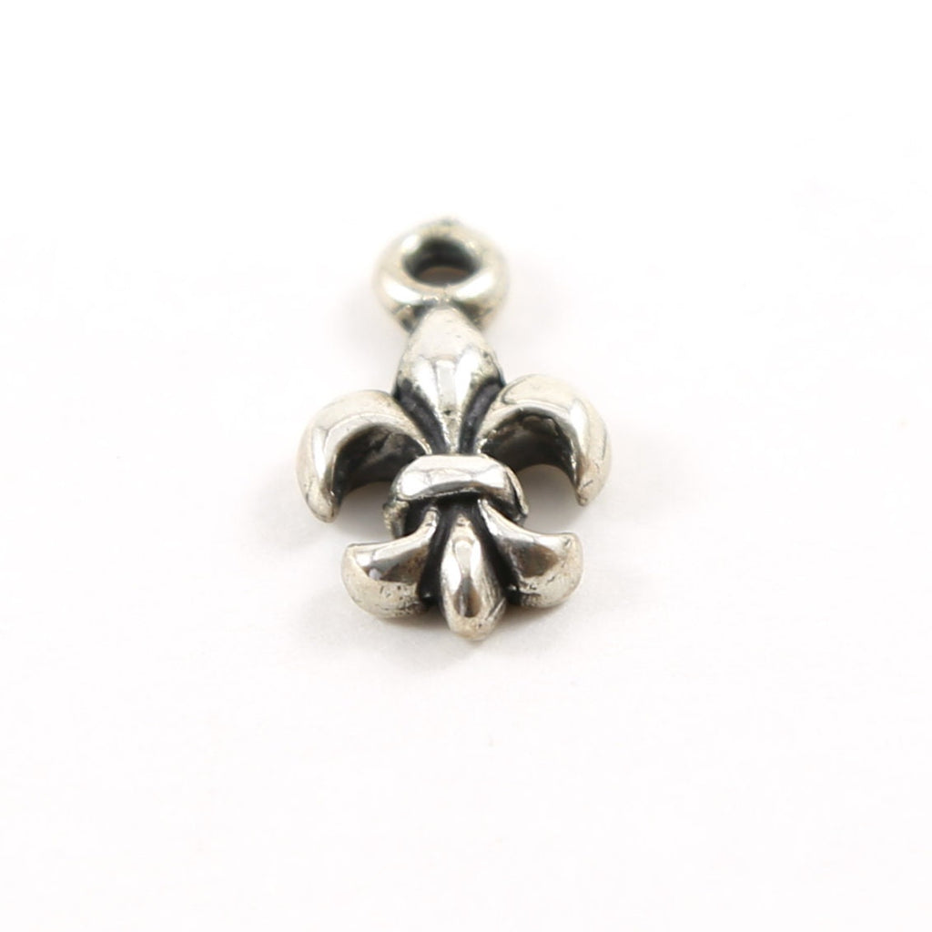 20mmx10mm Sterling Silver or Vermeil or 3D Thick Fleur Di Lis Charm Pendant