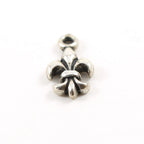 20mmx10mm Sterling Silver or Vermeil or 3D Thick Fleur Di Lis Charm Pendant