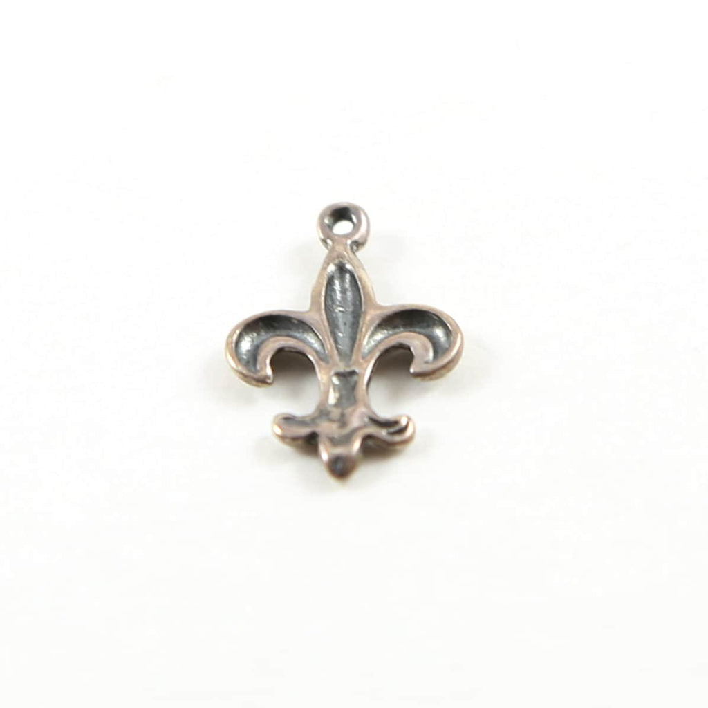 17mmx11mm Sterling Silver 3D Thin Delicate Fleur Di Lis Charm Pendant French
