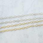 Sterling Silver or 14K Gold Filled Oval Link Chain – Sold by the Foot
