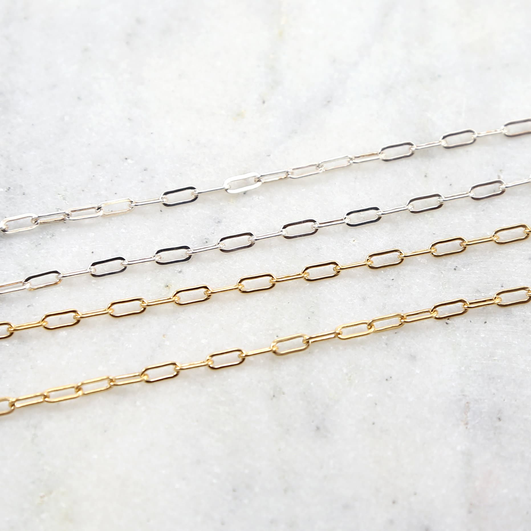 Sterling Silver or 14K Gold Filled 6mm x 2.5mm Thick – Sold by the Foot