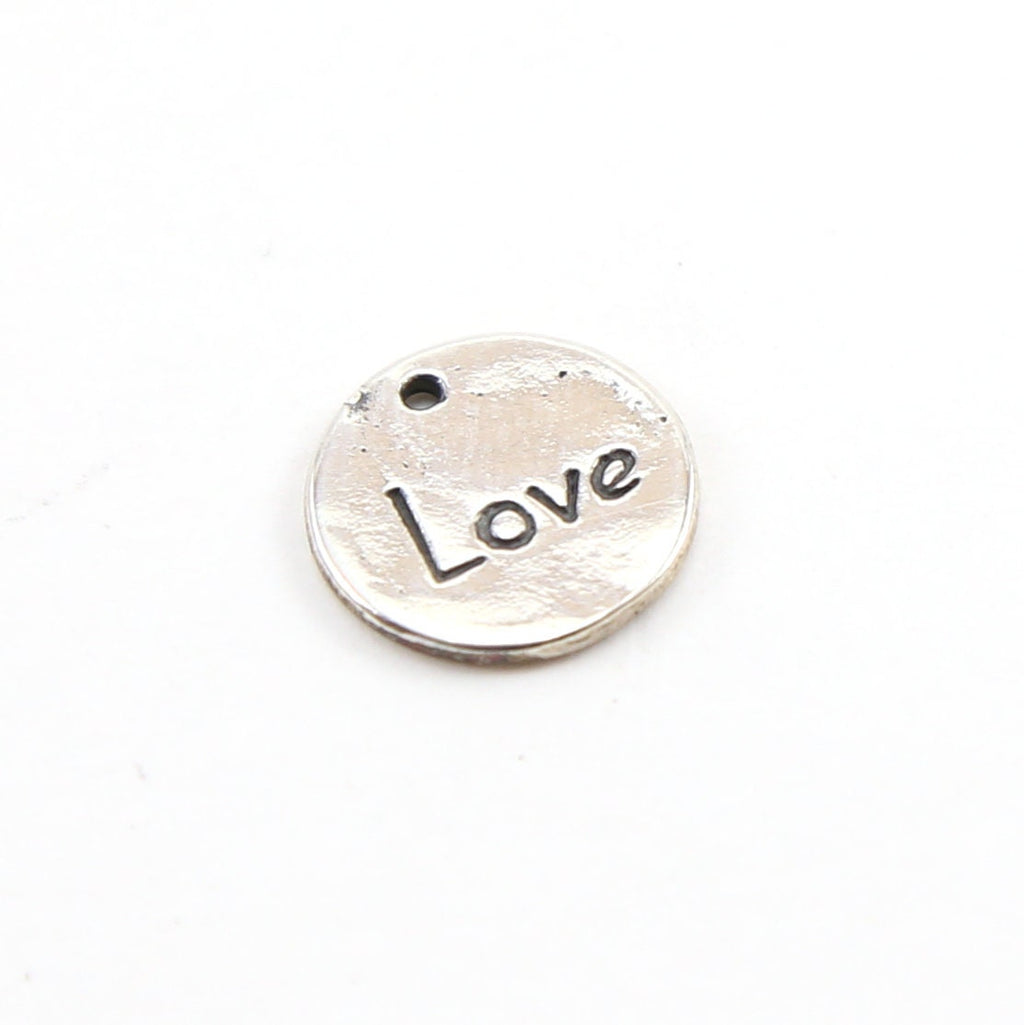12mm Sterling Silver or Vermeil or Small Double Sided Coin Circle Disc Stamped