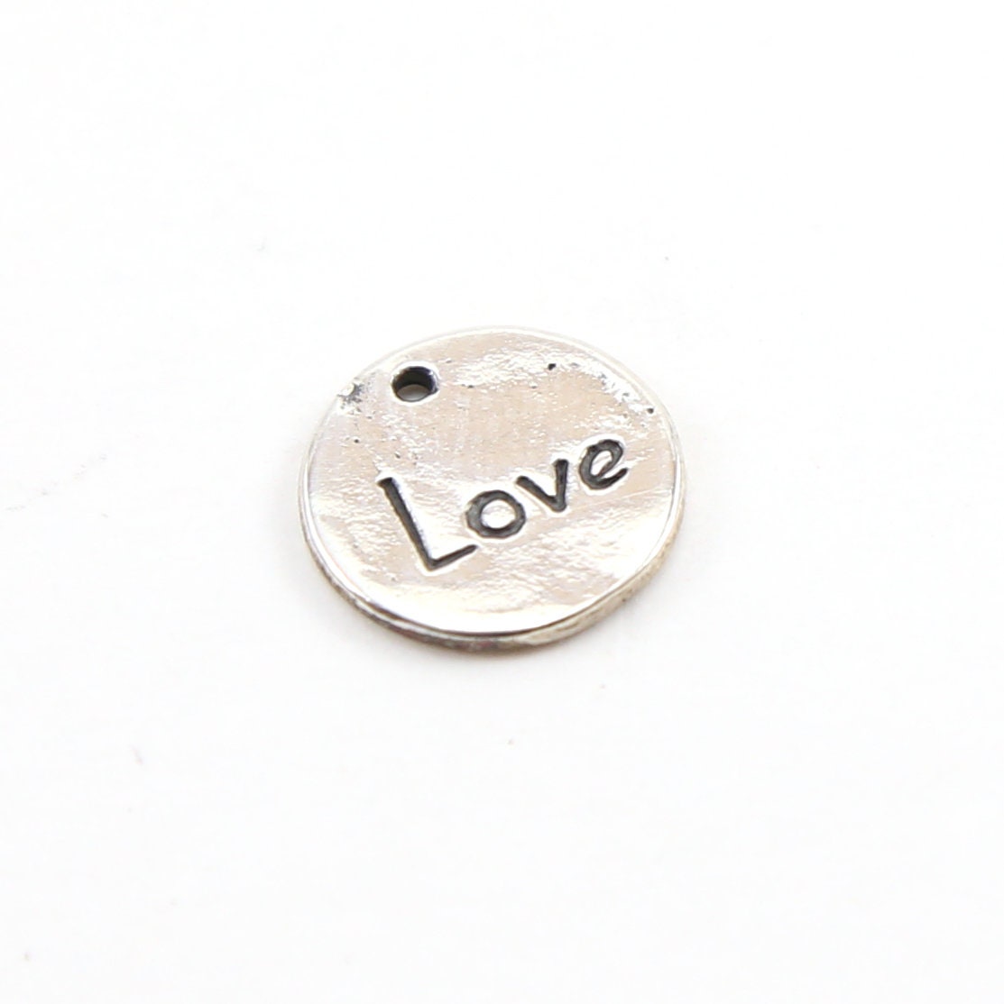 12mm Sterling Silver or Vermeil or Small Double Sided Coin Circle Disc Stamped