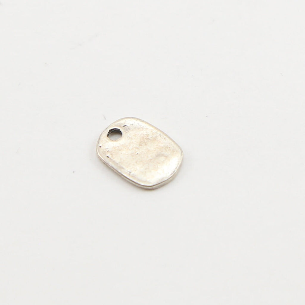 Sterling Silver Made with Love Stamped Word Charm Inspiration Pendant