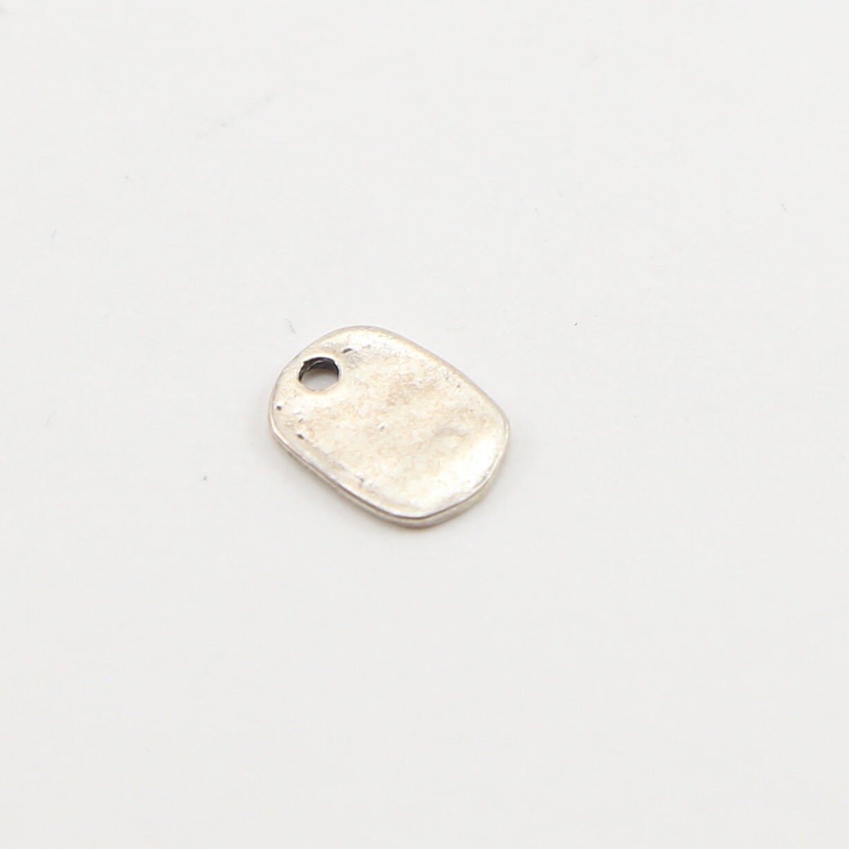 Sterling Silver Made with Love Stamped Word Charm Inspiration Pendant