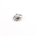10mm X7mm Sterling Silver Tiny Flower Multi Connector Charm 4 Way Connector