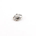 10mm X7mm Sterling Silver Tiny Flower Multi Connector Charm 4 Way Connector