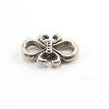 22mmx15mm Sterling Silver Infinity Fleur De Lis Connector Loop 2 Link Charm