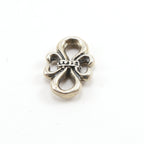 22mmx15mm Sterling Silver Infinity Fleur De Lis Connector Loop 2 Link Charm