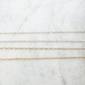 3.5mmx2mm Sterling Silver or 14K Gold Filled Dainty Figure – Sold by the Foot