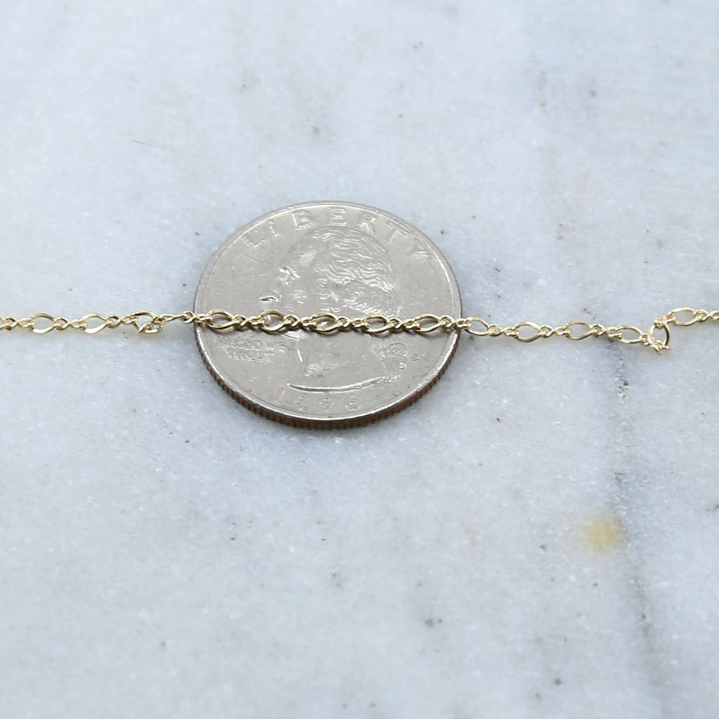 3.5mmx2mm Sterling Silver or 14K Gold Filled Dainty Figure – Sold by the Foot