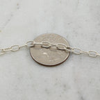 Sterling Silver Sturdy Thick Textured Medium Oval Link – Sold by the Foot