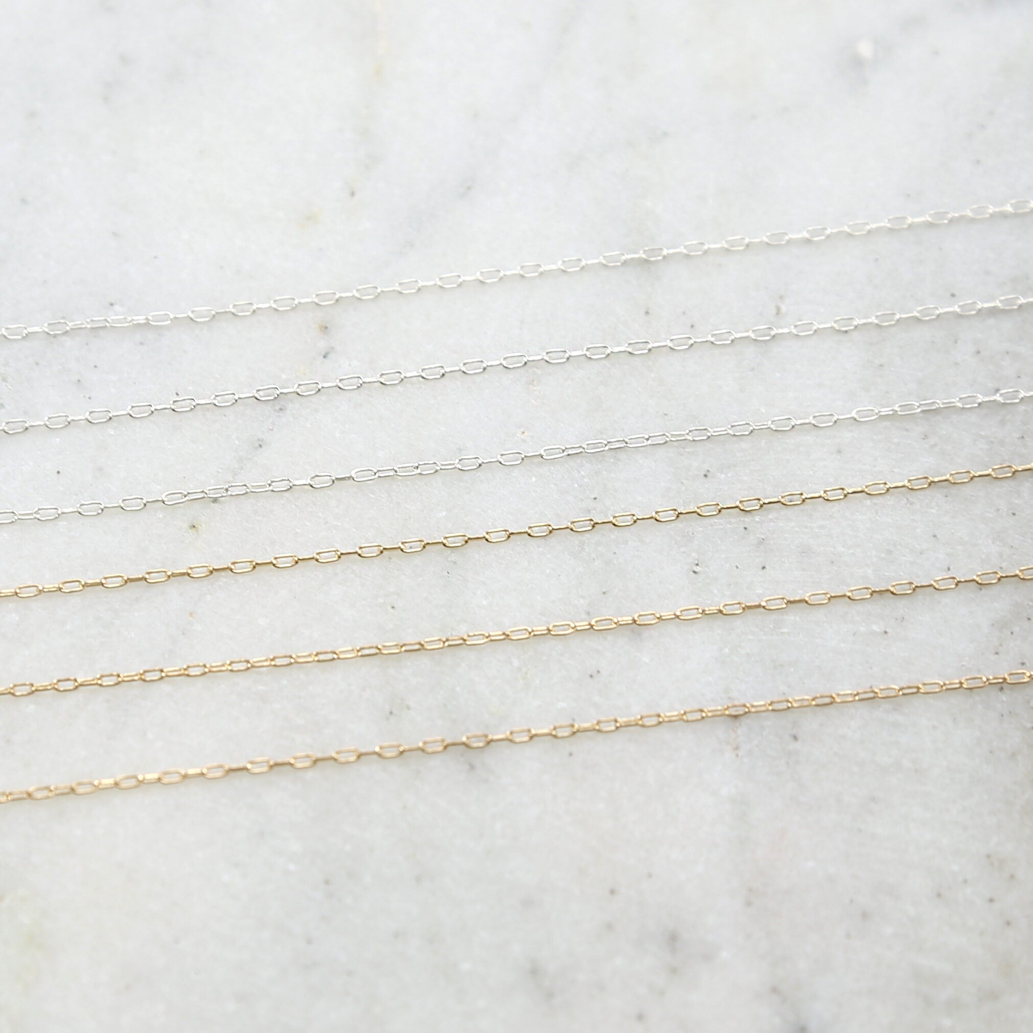 2.4mmx1mm Sterling Silver or Gold Filled Ultra Delicate – Sold by the Foot