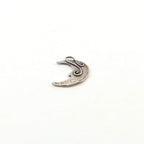15mmx16mm Sterling Silver Whimsical Organic Artistic Crescent Moon Charm