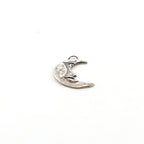 15mmx16mm Sterling Silver Whimsical Organic Artistic Crescent Moon Charm