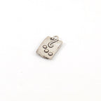 Sterling Silver Rectangular Textured Horseshoe Pendant Good Luck Horse