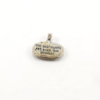 Sterling Silver or Vermeil Thick Textured Oval Pendant with Running Horse Good