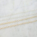 Sterling Silver or 14K Gold Filled Small 3.5mm Dainty – Sold by the Foot