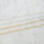 Sterling Silver or 14K Gold Filled Small 3.5mm Dainty – Sold by the Foot