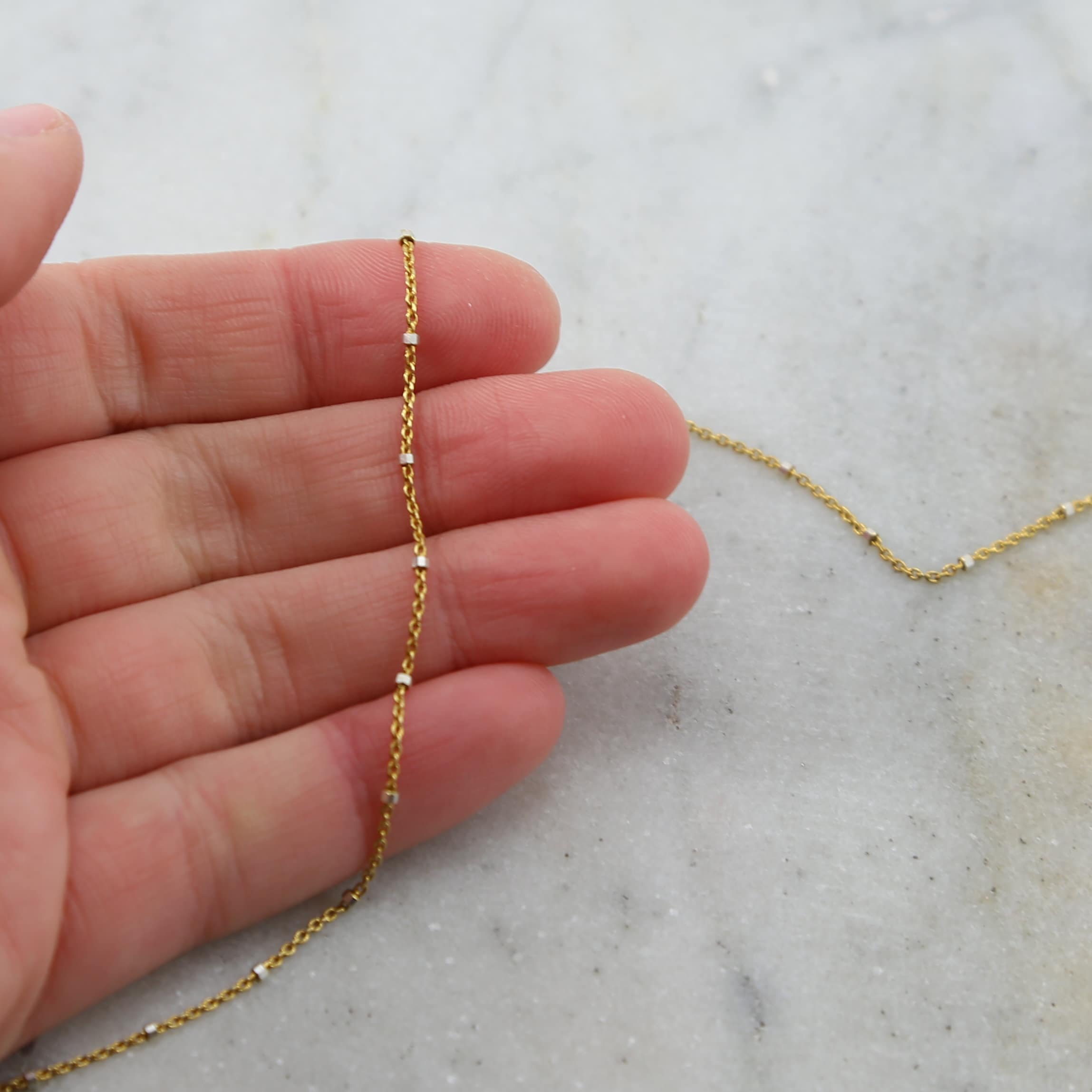 1mmx1.25mm Sterling Silver or Vermeil Dainty Shiny – Sold by the Foot
