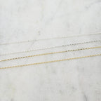 1.5mmx1mm Sterling Silver or Vermeil Sleek Shiny Diamond – Sold by the Foot