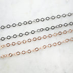 Sterling Silver or Rose Gold Filled Hammered Textured Flat – Sold by the Foot