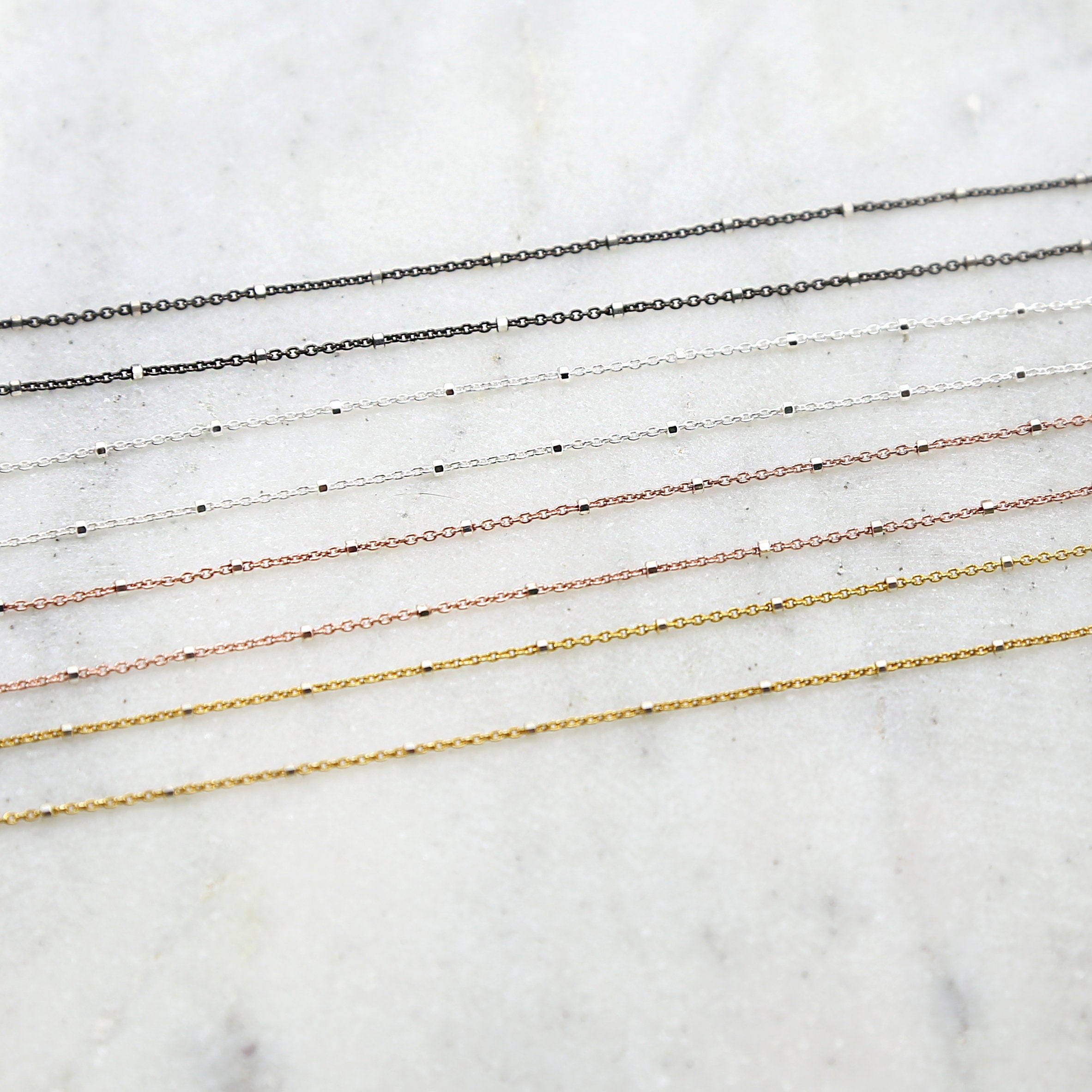 1mmx1.25mm Sterling Silver or Vermeil Dainty Shiny – Sold by the Foot