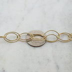 Sterling Silver or 14K Gold Filled Large Layered Oval – Sold by the Foot