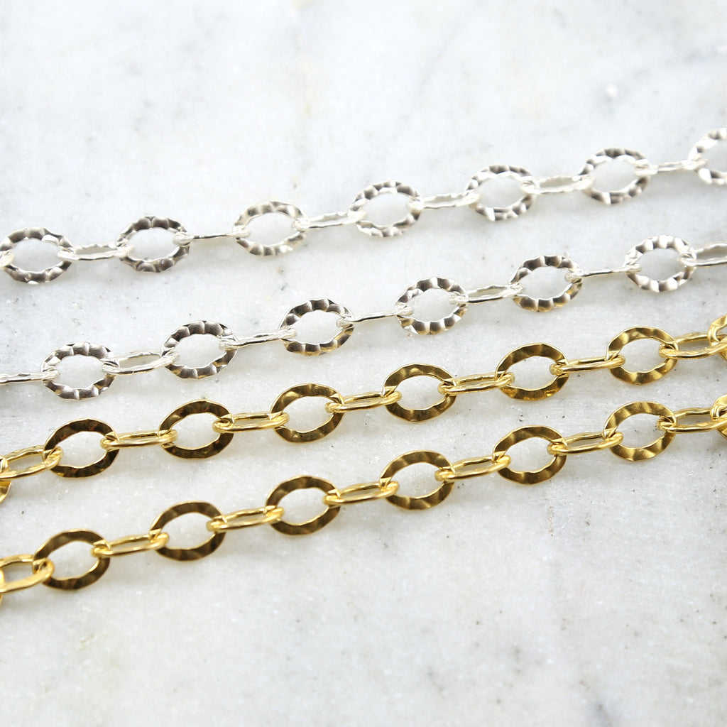 Sterling Silver or 14K Gold Filled Large Thick Sturdy – Sold by the Foot