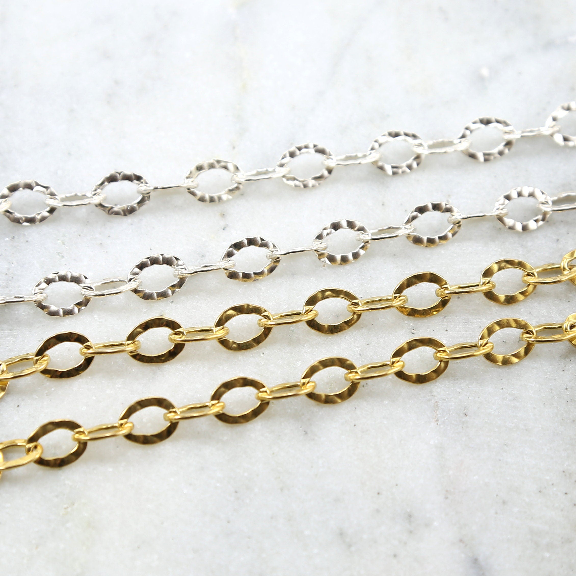 Sterling Silver or 14K Gold Filled Large Thick Sturdy – Sold by the Foot