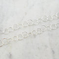 Sterling Silver 9mm Textured Hammered Round Circle Chain – Sold by the Foot