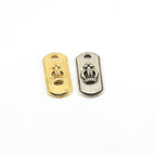 27mmx12mm Sterling Silver or Vermeil Long Raised 3D Queen Princess Crown Dog