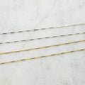 Sterling Silver or Vermeil Dainty Bar Chain with Tiny Links Dainty Modern