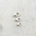 Sterling Silver . Rounded Lobster Clasp 3 Sizes 9mm 11mm 13mm Chain