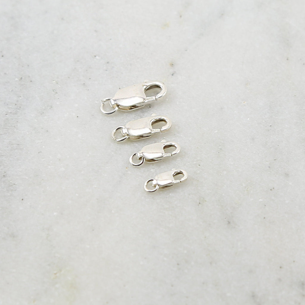 Sterling Silver . Rectangle Lobster Clasp 13.75mm x 11.75mm 10.25mm