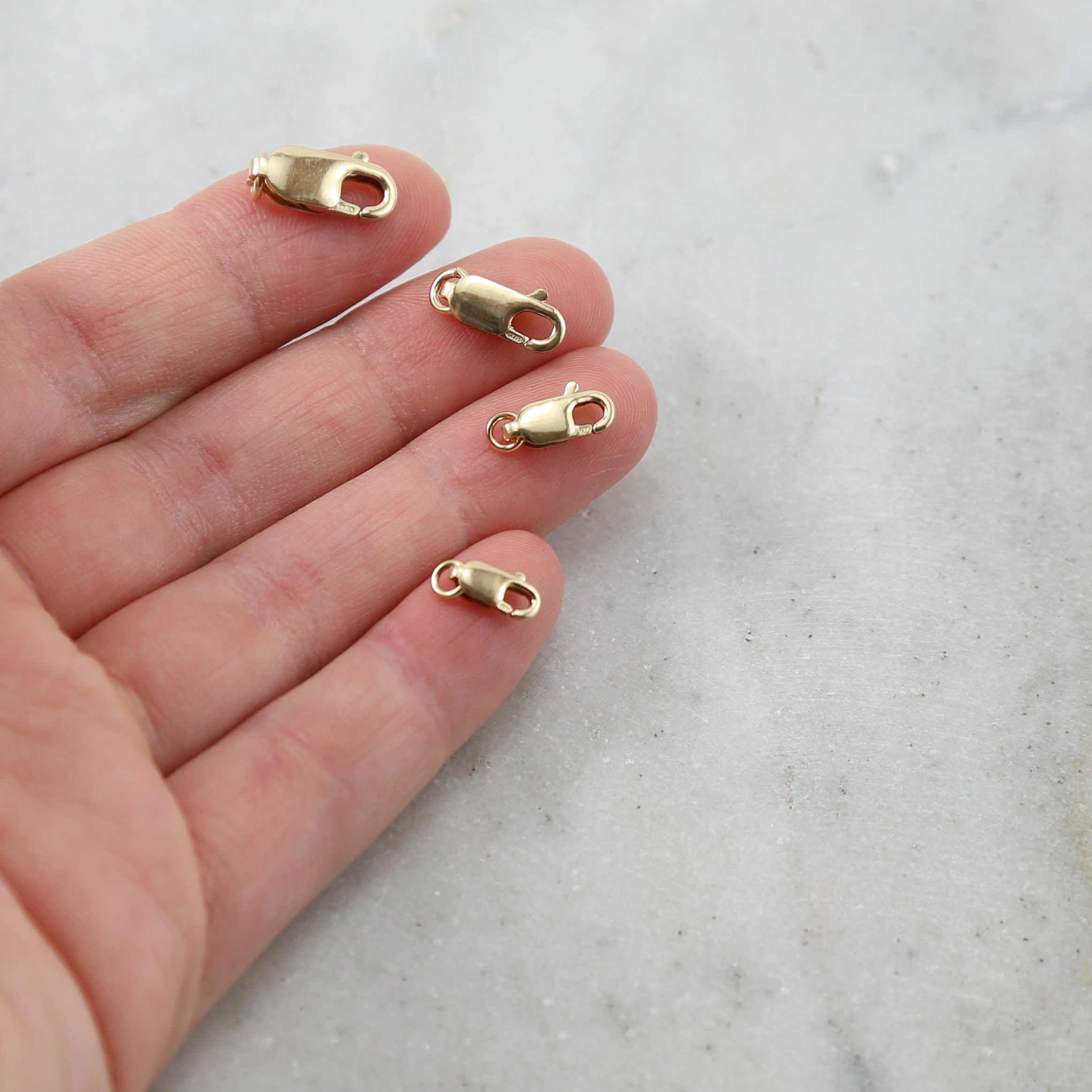 14K Gold Filled Rectangle Lobster Clasp 13.75mm x 11.75mm 10.25mm