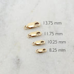 14K Gold Filled Rectangle Lobster Clasp 13.75mm x 11.75mm 10.25mm