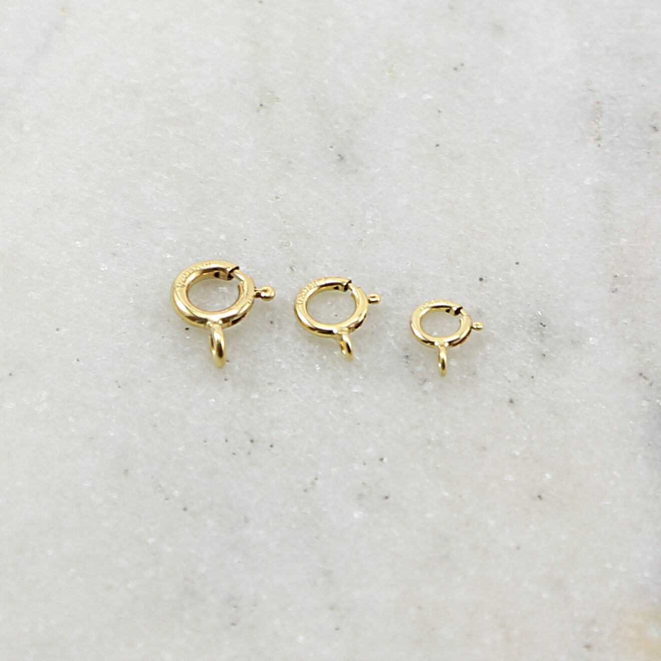 14K Gold Filled Closed Spring Ring Clasp 3 Sizes 7mm 6mm 5mm Chain (10pc)