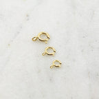 14K Gold Filled Closed Spring Ring Clasp 3 Sizes 7mm 6mm 5mm Chain (10pc)