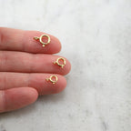 14K Gold Filled Closed Spring Ring Clasp 3 Sizes 7mm 6mm 5mm Chain (10pc)