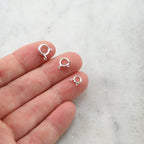 Sterling Silver Closed Spring Ring Clasp 3 Sizes 7mm 6mm 5mm Chain (10pc)