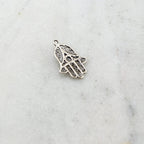 Sterling Silver Hamsa Hand Filigree Life Good Luck Fortune Happiness