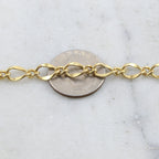 Brass Large Curb Chain Extender in Shiny Gold Shiny Silver – Sold by the Foot
